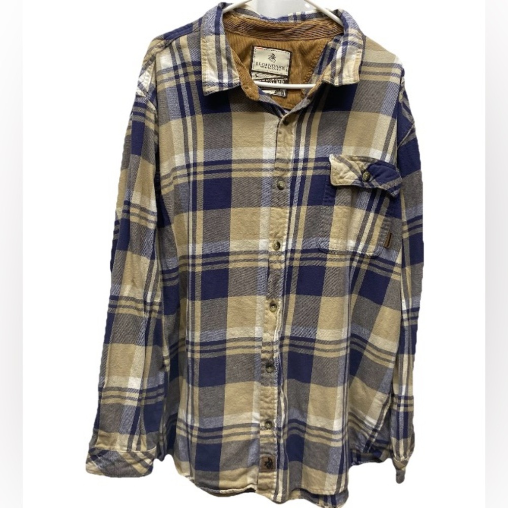 Legendary Whitetails 2xl buck camp button shirt plaid long sleeve cotton - Picture 9 of 9
